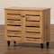 Baxton Studio Gisela Modern and Contemporary Oak Brown Finished Wood 2-Door Shoe Storage Cabinet 189-11993-ZORO - alternate 5